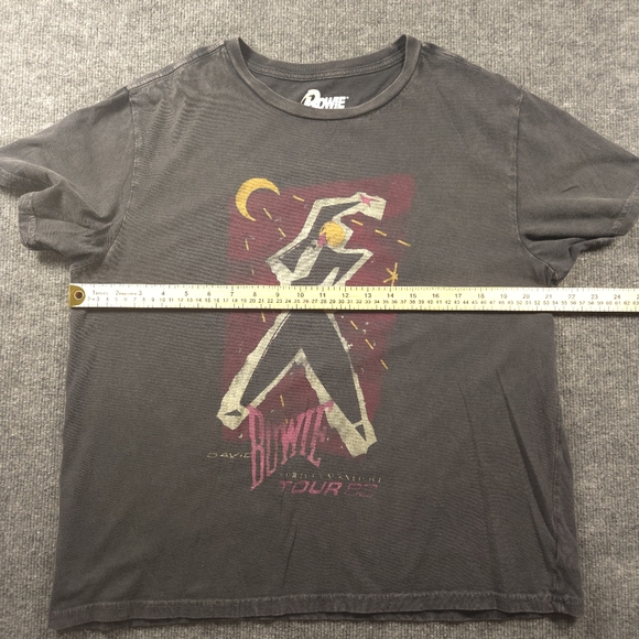 Retro David Bowie Serious‎ Moonlight Tour/ Let’s Dance Lyric Lucky Brand Size L - Picture 4 of 7